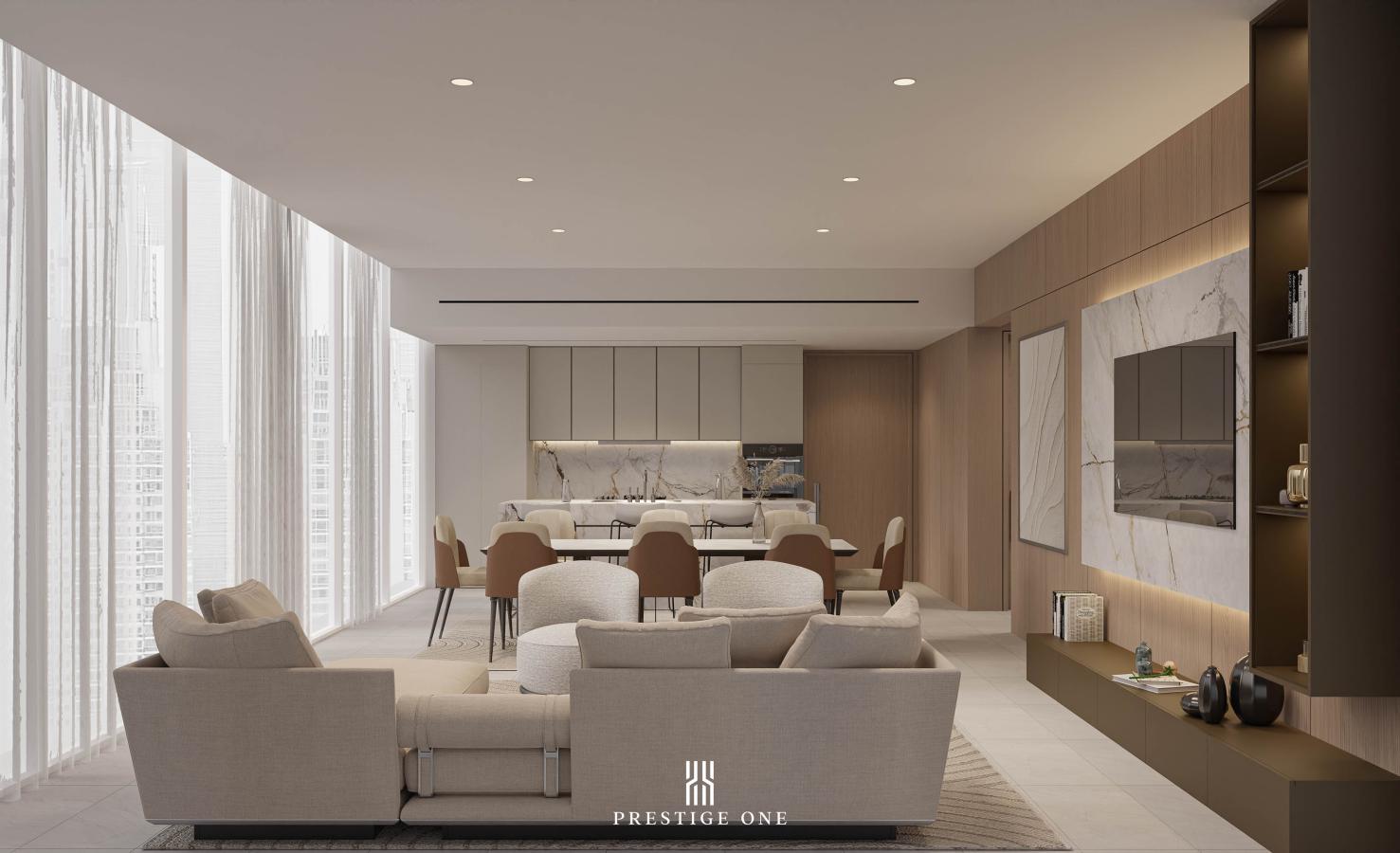 Living Area and Kitchen